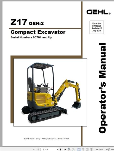 gehl 6002 mini excavator high temp warning won't go off|GEHL Z17 GEN:2 OPERATOR'S MANUAL Pdf Download.